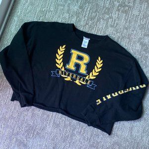 Black Riverdale Cropped Sweatshirt